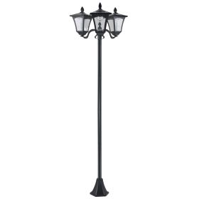 Solar Lamp Post Lights 72 Outdoor Triple-Head Street Vintage for Backyard Garden Pathway Driveway
